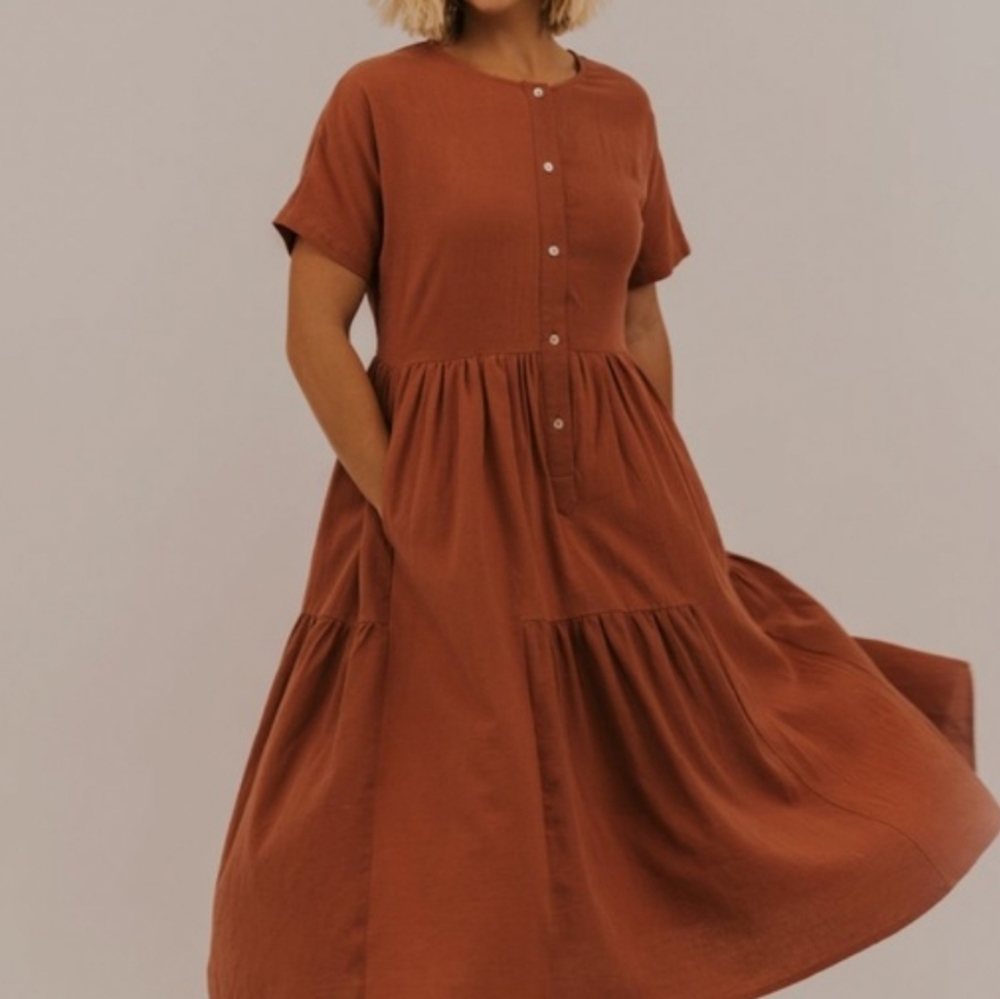 ROOLEE Walking on Sunshine Dress in Salmon